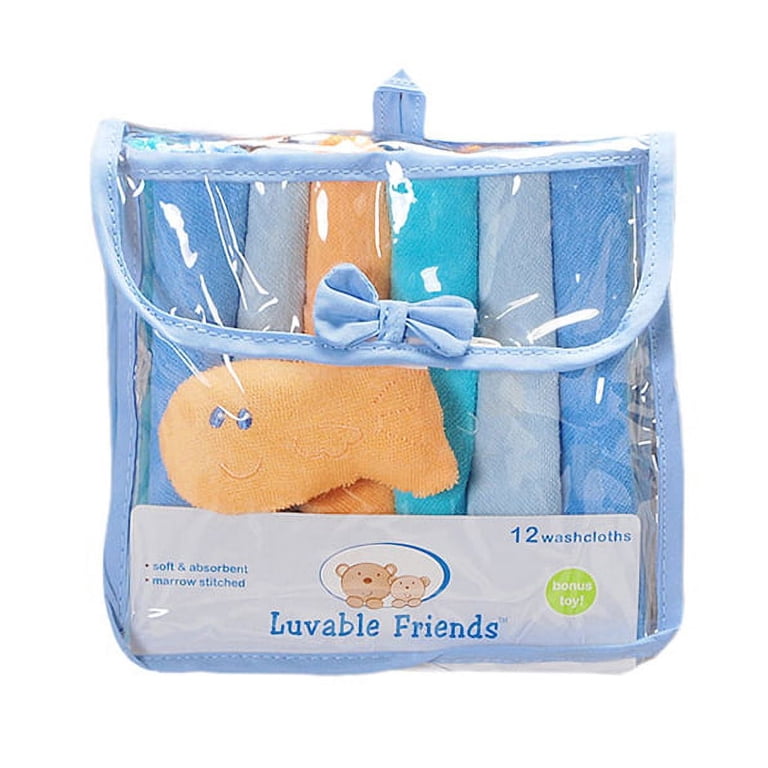 Luvable Friends Cotton Washcloths 12-Pack with Toy photo 2