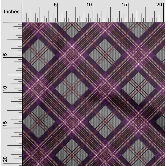oneOone Viscose Jersey Fabric Tartan Check Fabric Prints By Yard 60 Inch Wide