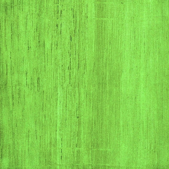 Ahgly Company Indoor Square Abstract Green Modern Area Rugs, 4' Square