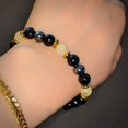 thumbnail image 5 of Pulsera de riqueza de obsidiana negra Feng Shui de hematita. Pulseras de cuentas para mujeres y hombres. Pulsera de citrino buena suerte Feng Shui para hombres y mujeres, 5 of 5