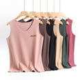 thumbnail image 5 of JDQJBZ Débardeur Sans Manches pour Femmes, Thermique, Couleur Unie, Col en V, Chaud, Superposition, Haut de sous-Vêtement, 5 of 5