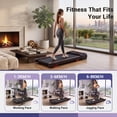 thumbnail image 4 of ROBORE 2 in 1 Treadmill with Vibration Plate, Under Desk Treadmill Walking Pad for Home, 3.0 HP Portable Treadmill with Remote Control & LED Display, 300lbs Capacity, 4 of 11