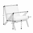 thumbnail image 7 of Vulcan Cream Lounge Armchair – Wooden Modern Scandinavian Design with Artfully Angled Arms for Indoor & Outdoor Use, 7 of 7