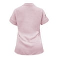 thumbnail image 5 of Womens Summer Outfits Womens Linen Tops Stylish Women's Casual Loose Short Sleeve Button Shirt for Comfortable Everyday Wear, 5 of 5