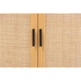 thumbnail image 5 of Baxton Studio Maureen Mid-Century Modern Espresso Brown Wood and Rattan 2-Door Storage Cabinet, 5 of 5