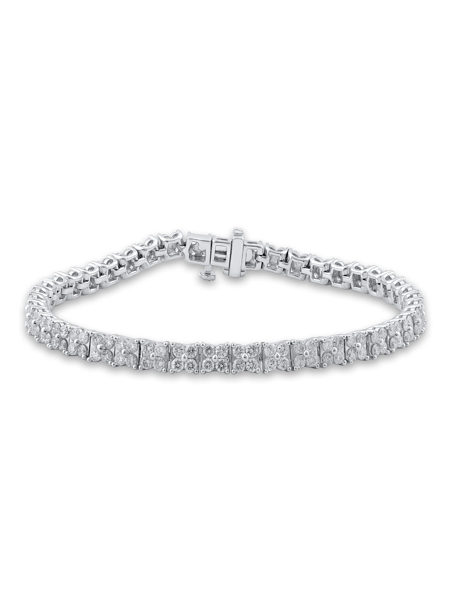 Brilliance Fine Jewelry 4-1/4 Carat Lab Grown Diamond Women Tennis Bracelet in 925 Sterling Silver