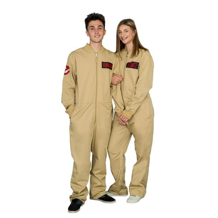 Ghostbusters Adult Costume Zip up Jumpsuit with 4 Attachable