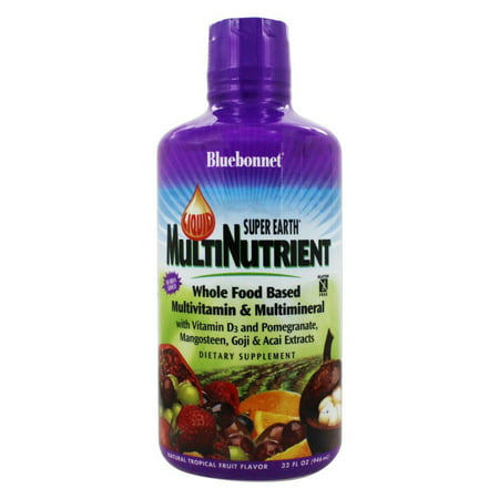 Bluebonnet Nutrition - liquide super Terre Multinutrient Formule Non Fer saveur ajoutée Tropical Fruit naturel - 32 onces.