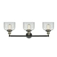 thumbnail image 3 of Innovations Lighting  Bell 3 Light 32" Bath Vanity Light Clear/Black Antique Brass, 3 of 5