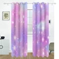thumbnail image 2 of Pink Sky with Stars Black Out Curtains 72 Inch Length Curtains for Sliding Glass Doors Bedroom Living Room 2 Pack, 2 of 6