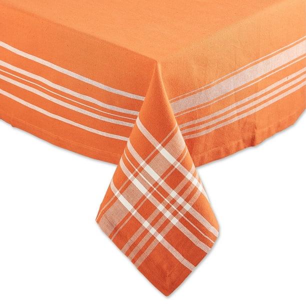 DII Burnt Orange Harvest Market Tablecloth 60X102