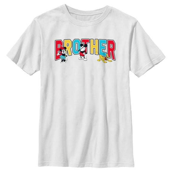 Boy's Mickey & Friends Brother Collegiate Graphic T-Shirt