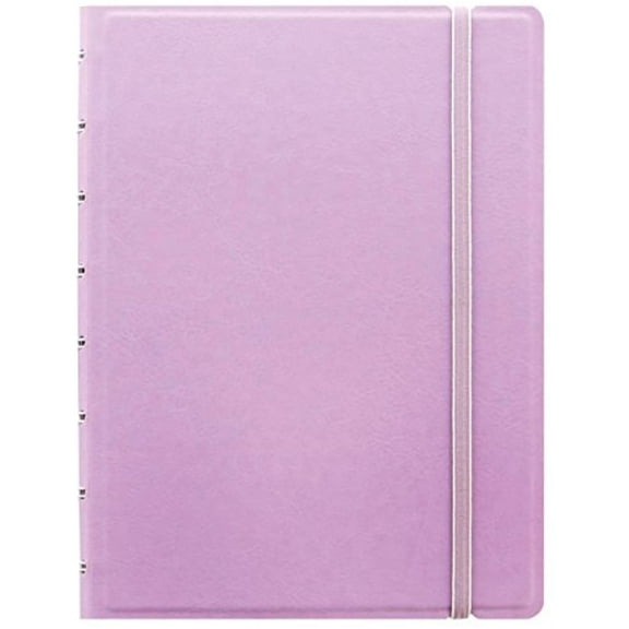 FILOFAX Refillable Pastel Notebook, A5 (8.25" x 5") Orchid - 112 Cream moveable pages - Index, pocket and page marker (B115054U)