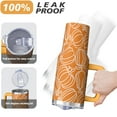 thumbnail image 4 of Fall 40 oz Tumbler with Lid Handle and Straw Thanksgiving Pumpkin Stainless Steel Double Walled Insulated Cup autumn Travel Mug Water Bottle Gifts for Men and Women (1PC), 4 of 7