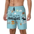 thumbnail image 2 of Xecao Let's Go on an Adventure for Men's Swimming Trunks Swim Trunks Quick Dry Swim Shorts with Mesh Lining Funny Swimwear Bathing Suits, 2 of 9