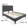 thumbnail image 6 of Flash Furniture Queen Platform Bed | Queen Size Platform Bed Frame with Headboard, 6 of 12
