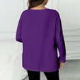 thumbnail image 6 of hotojiny Womens Plus Size Tops Casual Long Sleeve V Neck Comfy T Shirts Lounge Baggy Lightweight Soft Blouse, 6 of 7