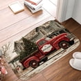 thumbnail image 5 of 1pc Red Vintage Truck Absorbent Non-Slip Bathroom Thickened Flannel Rug Decor,Soft,Quick Drying,Suitable For Indoor/outdoor Use,Bathrooms,Bedrooms,Kitchens,Terrace,Laundry Rooms,16"x24", 5 of 9