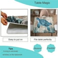 thumbnail image 3 of Ocean Elastic Edged Square Tablecloth, Blue Turtle Waterproof Wipe Clean Table Cloth, for Indoor Restaurant or Outdoor Patio Party Dining, Fit for 36'''' x 36''''Square Table, 3 of 5