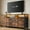 Brown, variant on CazToi 63" 10 Drawers TV Stand with LED & Outlets Fabric Dresser Media Console Fits 75" TVs