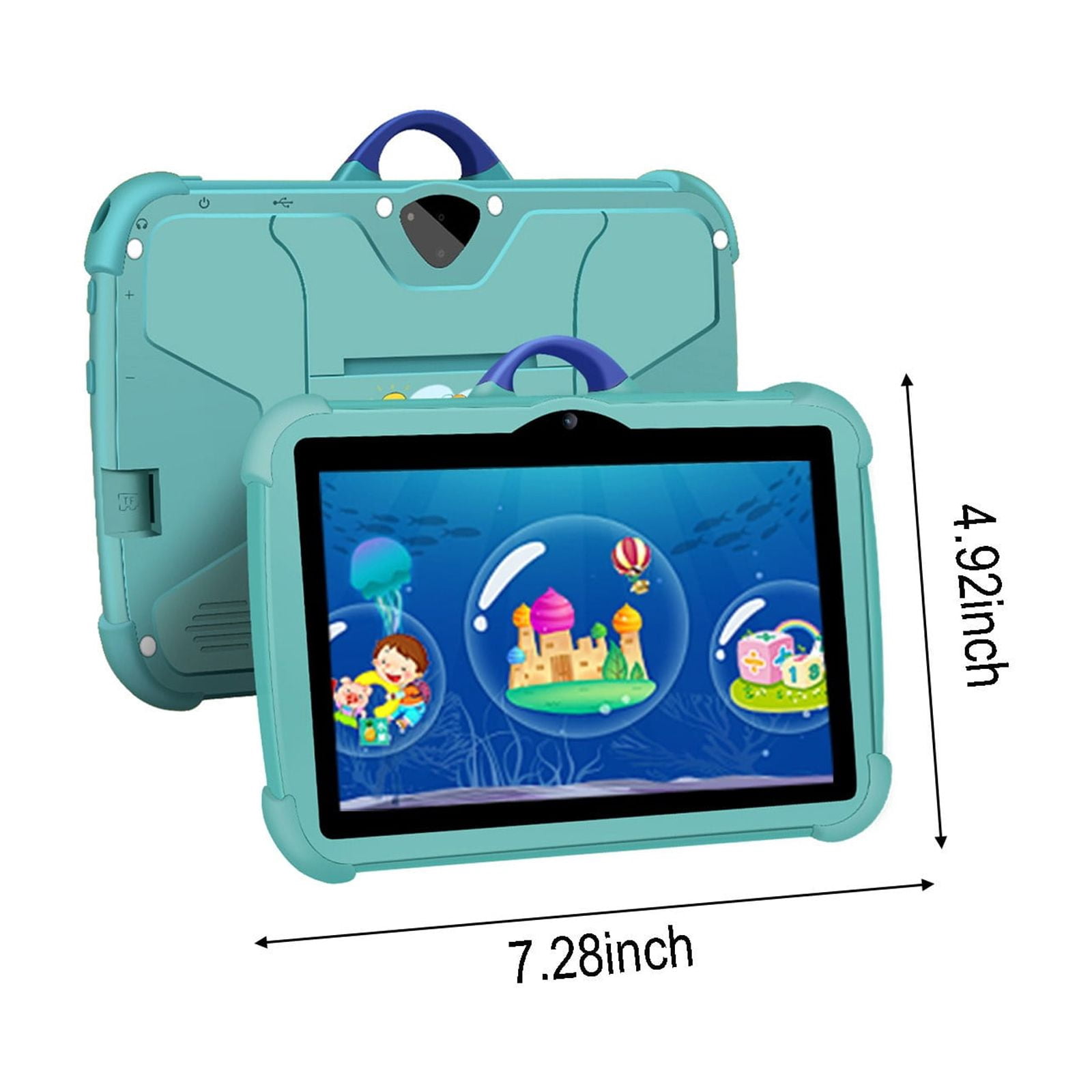 7 Inch Kids Tablet for Children, Android 7.1, WiFi Bluetooth, 1GB RAM 16GB ROM, 128GB Expand, Parental Control, Early Education Learning Gift with Protective Case