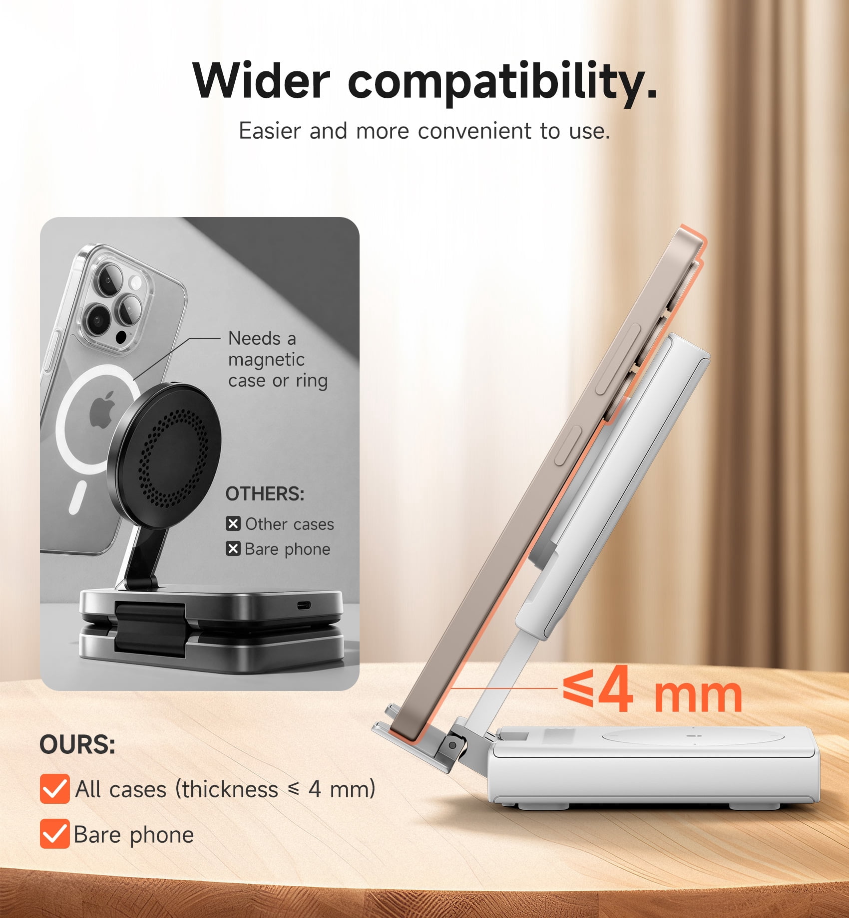 Suritch 3 in 1 Charging Station for Samsung Galaxy S25 S24 S23 S22 S21, Wireless Charger for Galaxy Watch and Buds, White