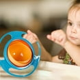 thumbnail image 3 of Children's 360 Dgree Rotation Spill-Proof Bowl Funny Kids Gyroscope Trainning Tableware with Lid, 3 of 7