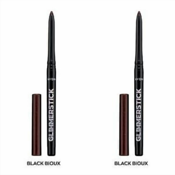 NEW Avon Glimmerstick Retractable Diamonds Eyeliner BLACK BIOUX 0.35 g/ Set of 2