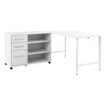 thumbnail image 1 of Scranton & Co Engineered Wood 60W x 30D Computer Desk with Storage in White, 1 of 8