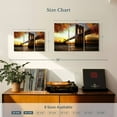 thumbnail image 4 of Elephant Stock Brooklyn Bridge Scenery Wall Art - Horizontal Multi Panel Canvas - Living Room Wall Decor - Architecture Multi Panel - Gray And Orange Decor - 33" x 20", 4 of 8