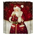 thumbnail image 3 of BadPiggies Christmas Shower Curtain Waterproof Polyester Bath Curtain With Hooks For Bathroom Home Christmas Decoration 71" x 71", 3 of 6