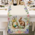 thumbnail image 1 of DFC Easter Bunny Egg Pattern Linen Print Kitchen Dining Room Insulated Decorative Placemat（E）, 1 of 7