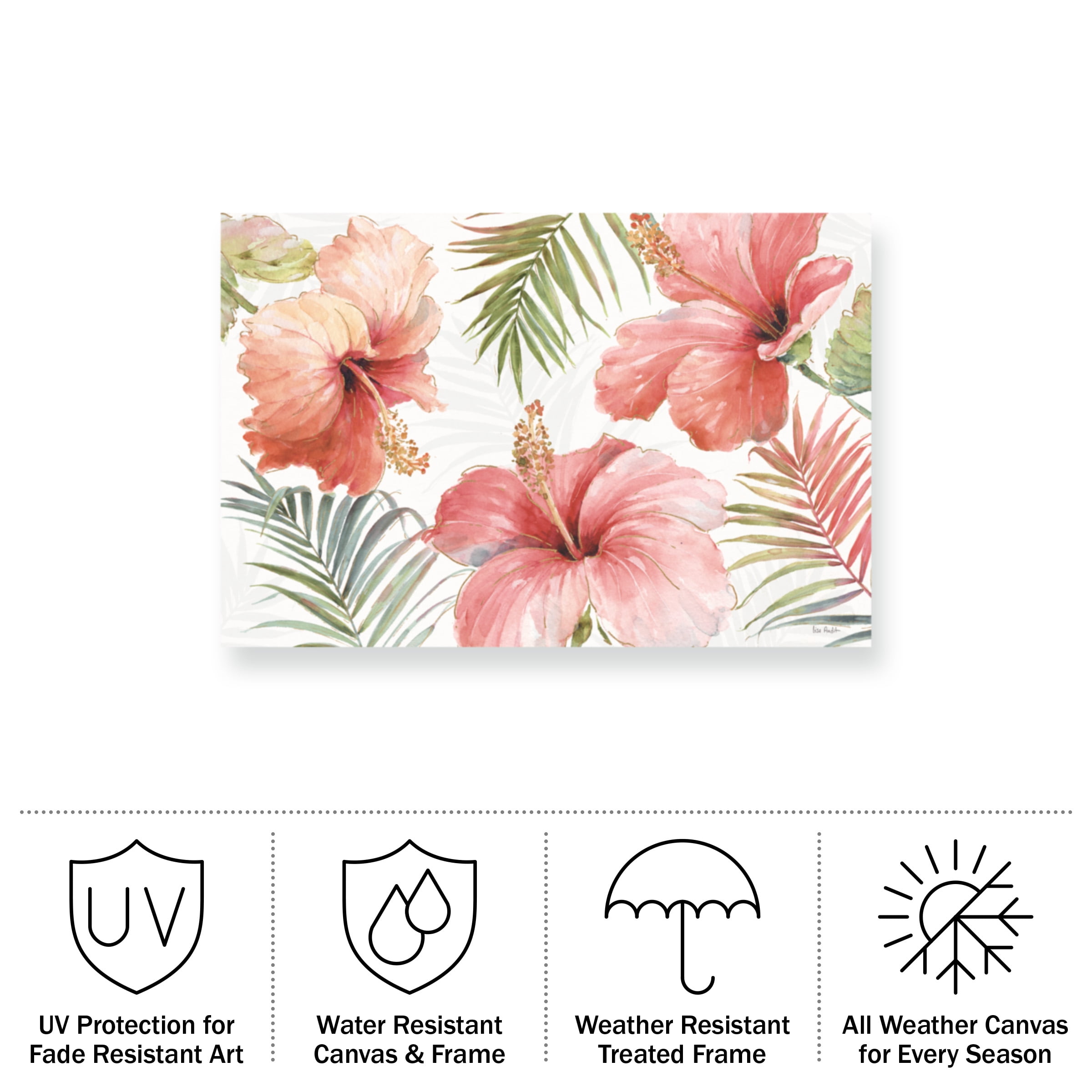 Lisa Audit 'Tropical Blush I' Outdoor Canvas