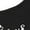 Black, variant on Womens Pajama Sets Skeleton Print Lettuce Trim Short Sleeve 2pc Outfit Halloween Pajamas for Women Set Black L