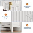thumbnail image 3 of Fluted 5 Drawers Dresser,42.9"Wide Modern Chest of Drawers with Gold Metal Handle,Dresser TV Stand, Wood Drawer Organizer for Bedroom, Living Room, Hallway, 3 of 8