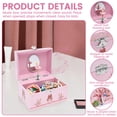 thumbnail image 6 of Musical Jewelry Box,Music Jewelry Box Musical Ballerina Jewellery Box for Girl Music Box with Rotating Ballerina Ballet Birthday Present,Pink,5.83x4.17x3.35 in, 6 of 11