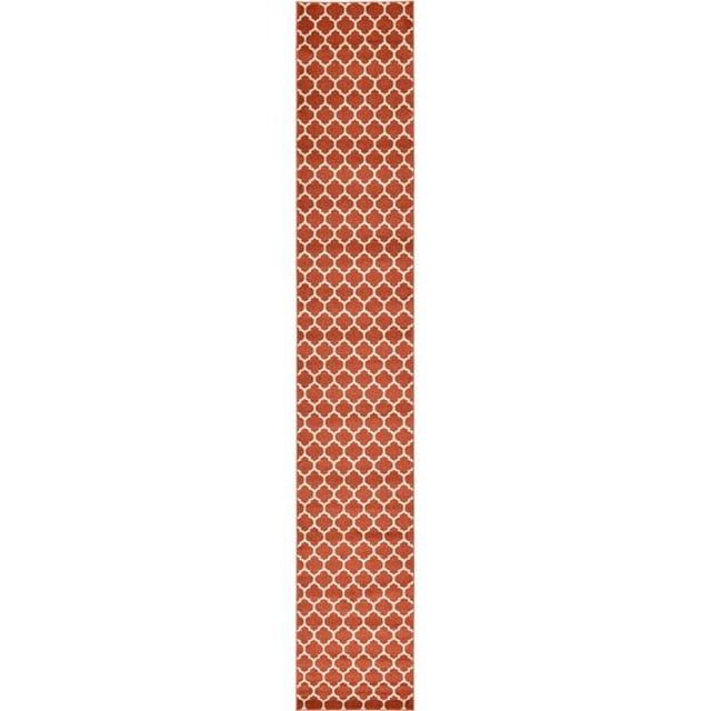 Unique Loom 3128573 2 Pi 7 Po x 16 Pi 5 Po Tapis Trellis Runner Philadelphia&44; en Terre Cuite