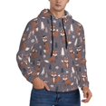 thumbnail image 2 of Fotbe Men's Hoodie with Snowflake Fox Pattern - Kangaroo Pocket Pullover Hooded Sweatshirt, Perfect for Daily Wear, Travel, and Home-Small, 2 of 7
