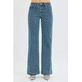 thumbnail image 3 of High Rise Wide Leg Bow Embroidered Jeans, 3 of 7