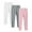 Pink, variant on HAOTAGS Girls 3PC Leggings,Cotton Stretch Lightweight Soft Tight Dance Girl Leggings 3-Pack Pink 6 Years