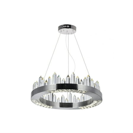 

LED Chandelier with Polished Nickel Finish