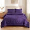 thumbnail image 2 of WISHEAD 7 Piece King Comforter Set Bed in a Bag, Ultra Soft Bedding Sets with Sheets & Pillowcases, All Season Quilted Luxury Bedding, Purple, 2 of 9