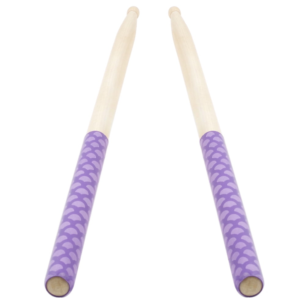 Jinyi 2 Pcs Drum Stick Antislip Sleeve Fish Scale Pattern Colorful
