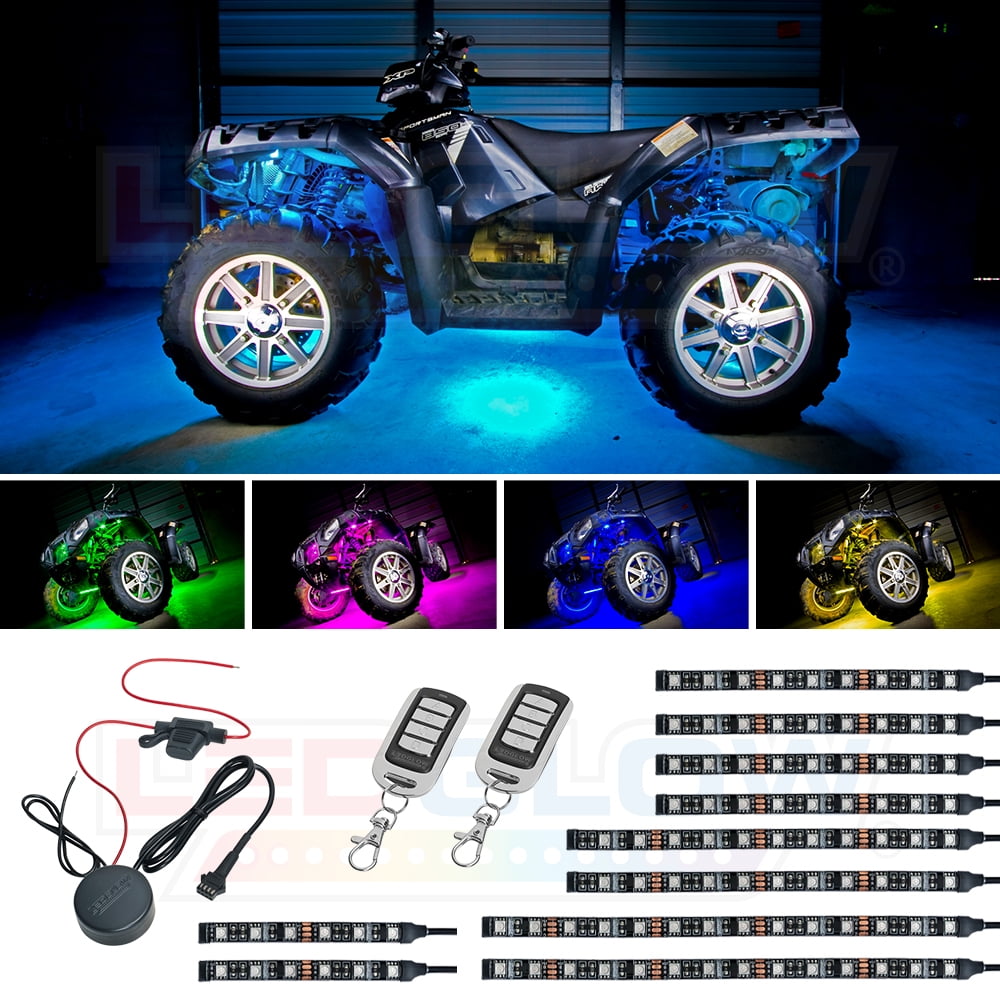 LEDGlow 10pc Advanced Million Color LED Quad ATV Lighting Kit Walmart
