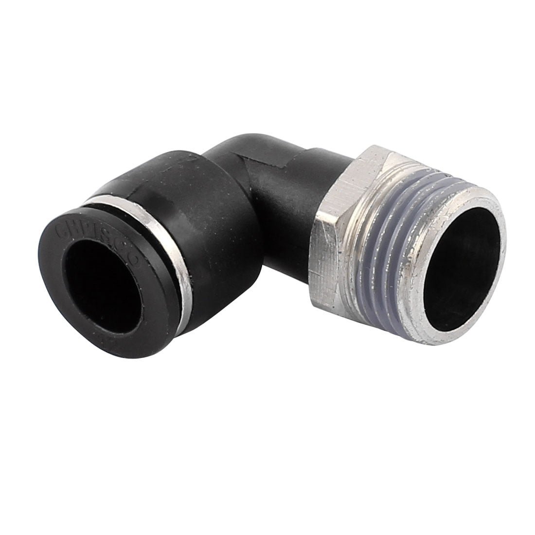 1Pcs 14mm Push In One Touch Connector 1/2" Thread Pneumatic Elbow Quick Fittings