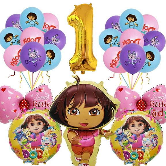 Dora The Explorer Balloons Party Supplies 1st Big Number Decorations Decor Kit Birthday