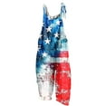 thumbnail image 3 of QATAINLAV Womens Linen Jumpsuits Fourth of July Outfits Summer Sleeveless Wide Leg Onesie Pants American Flag Patriotic Overalls Beach Vacation Clothes Red S My Orders Placed By Me, 3 of 6