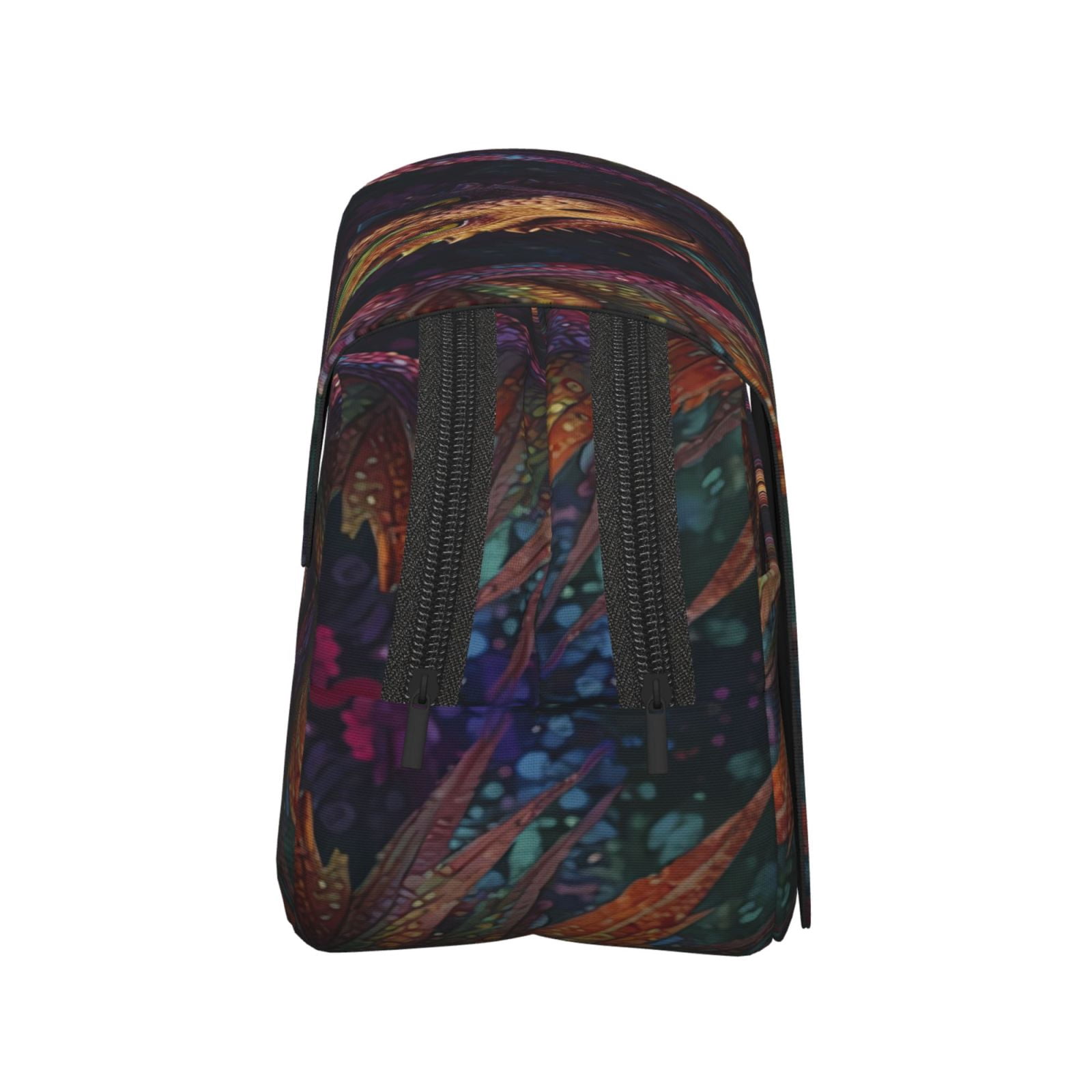 Rateoe Whimsical Dragon Color Cool Pattern Double Clamshell Pen Case, Storage Organizer with Two Zipper Compartments– Holds Up to 50 Pencils & Pens