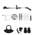 thumbnail image 1 of Foldable Cordless Electric Lawn Mower Adjustable Handheld Garden Cutting Power Tool For 12V Battery Lawn Trimmer ,Easy to Use, 1 of 6