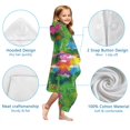 thumbnail image 7 of Colorful Dinosaurs Jungle Flowers Pattern Hooded Bath Towel，60"x35" for Ages 3 To 12 Kids, Quick Dry Lightweight Soft Microfiber Hood Beach Towel Cover Up for Kids, 7 of 7